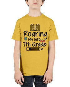 Roaring My Into seventh Grade 763# - seventh grade - Youth Tee Unisex