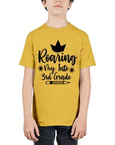 Roaring My Into third Grade 766# - third grade - Youth Tee Unisex