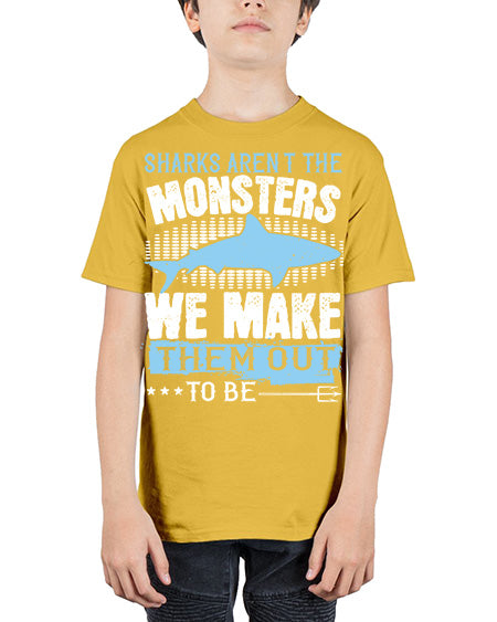 Sharks arent the monsters we make them out to be Style 26# - shark-fish - Youth Tee Unisex