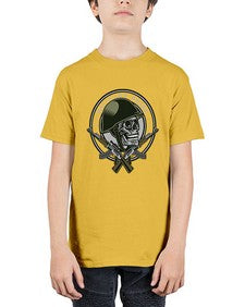 Skull Soldier 1066# - skull and bones - Youth Tee Unisex
