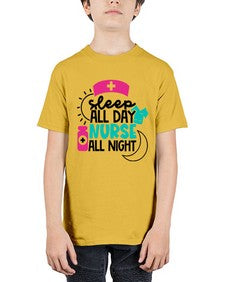 Sleep All Day Nurse All Night Style Style 1397# - nurse - Youth Tee Unisex