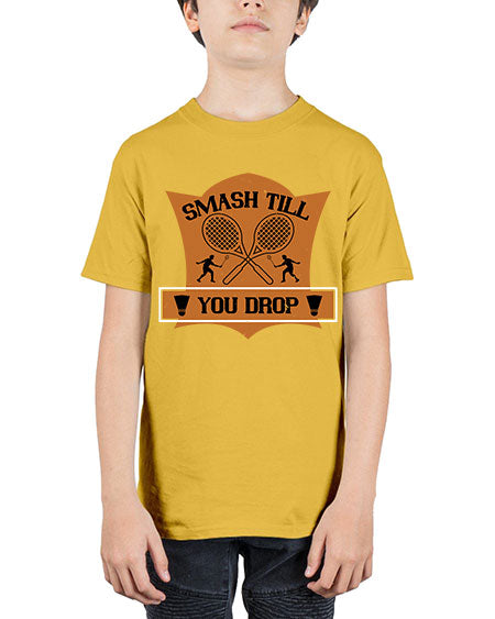 Smash till you drop 1864# - badminton - Youth Tee Unisex