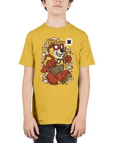 Super bear 236# - cartoon animals - Youth Tee Unisex