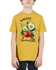 Sweetest Strawberry In The Patch 1598# - strawberry - Youth Tee Unisex