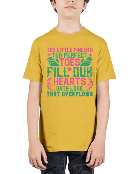 Ten little fingers ten perfect toes fill our hearts with love that overflows Style 454# - baby - Youth Tee Unisex