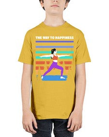 The Way to Happiness 566# - yoga - Youth Tee Unisex