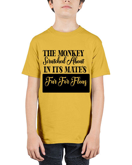 The monkey scratched about in  - monkey - Youth Tee Unisex