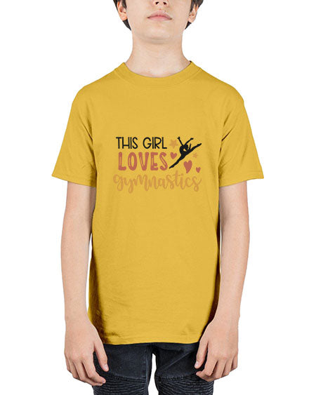 This girl loves gymnastics - cheer - Youth Tee Unisex