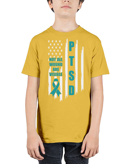 Veteran Not All Wounds Are 5# - PTSD - Youth Tee Unisex