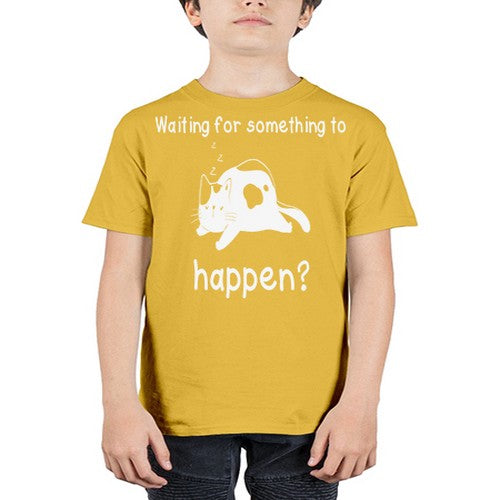 Waiting For Something Sleeping Cat 285# - anime - Youth Tee Unisex