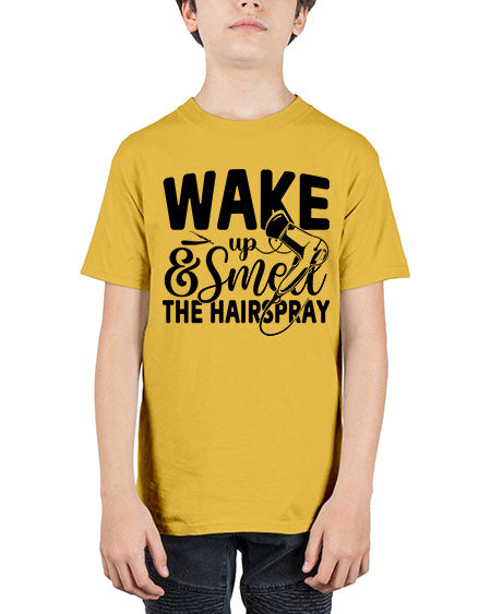 Wake Up Smell The Hairspray 1601# - hairdresser - Youth Tee Unisex