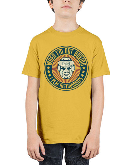 When Im not boxing I play instruments 1754# - boxing - Youth Tee Unisex
