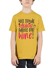 Will Trade Medical Advice for Wine Style 1646# - nurse - Youth Tee Unisex