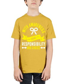 With awareness come responsibility and choice Style 5# - Self awareness - Youth Tee Unisex