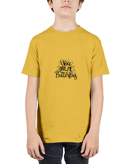 You Give Me Butterflies - butterfly - Youth Tee Unisex
