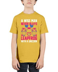 a wise man never plays leapfrog with a unicorn 5# - unicorn - Youth Tee Unisex