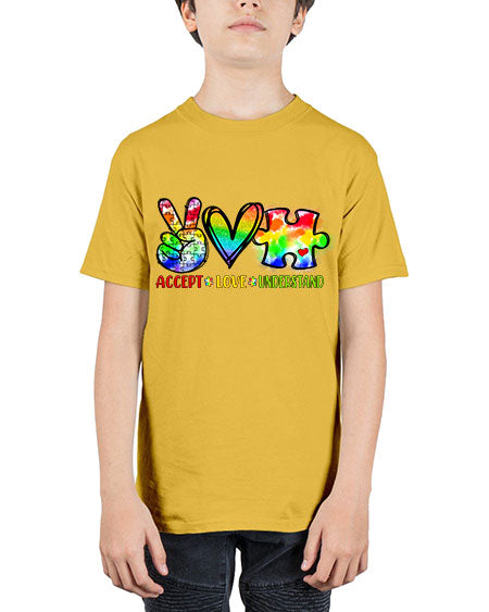 accept love understand - autism - Youth Tee Unisex