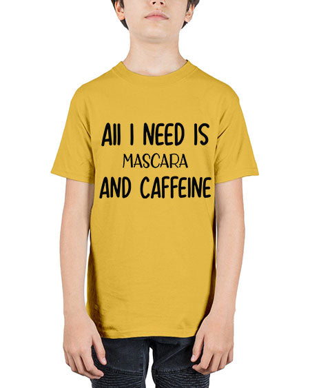 aii i need is mascara and caffeine 8# - beauty - fashion - Youth Tee Unisex