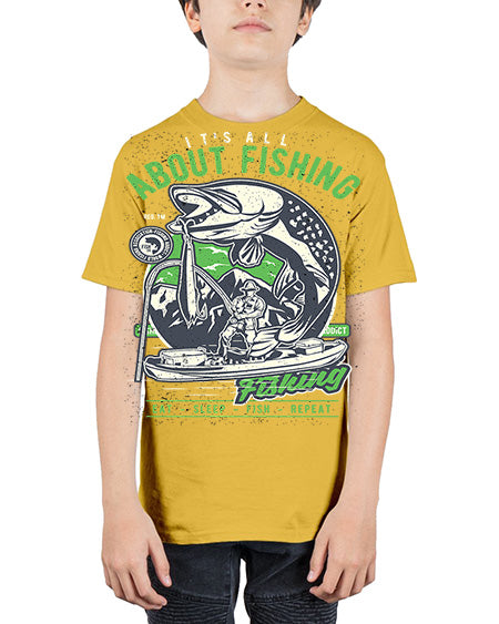 all about fishing cs 67# - shark-fish - Youth Tee Unisex
