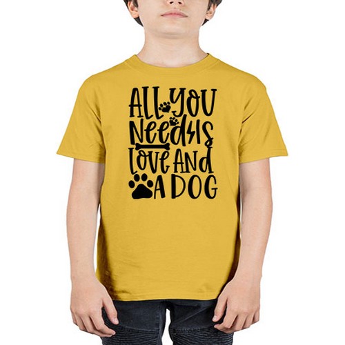all you need is love and a dog 45# - dogs - Youth Tee Unisex