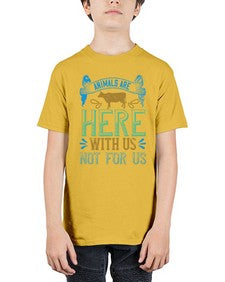animals are here with us not for us 23# - vegan - Youth Tee Unisex