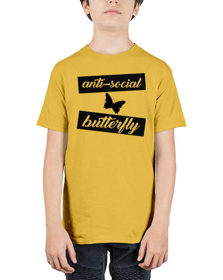 anti social butterfly - butterfly - Youth Tee Unisex