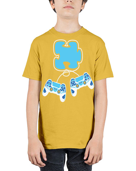 autism awareness gamer puzzle piece 11# - autism - Youth Tee Unisex