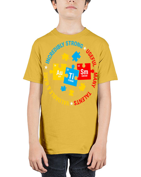 autism elements periodic table awareness 19# - autism - Youth Tee Unisex