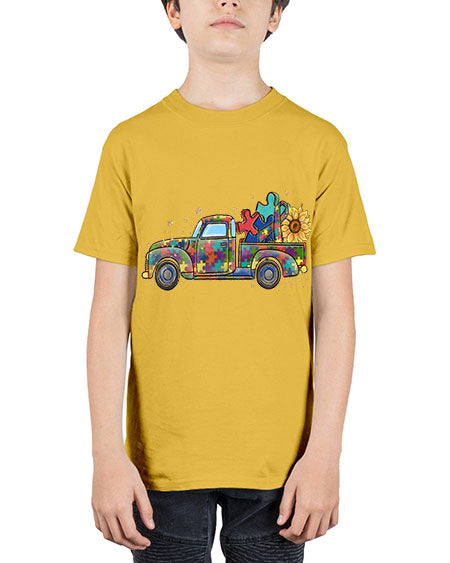 autism pick up truck - autism - Youth Tee Unisex