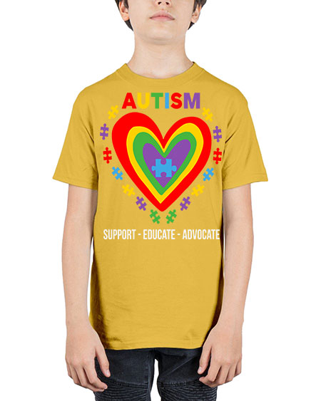 autism support educate 55# - autism - Youth Tee Unisex
