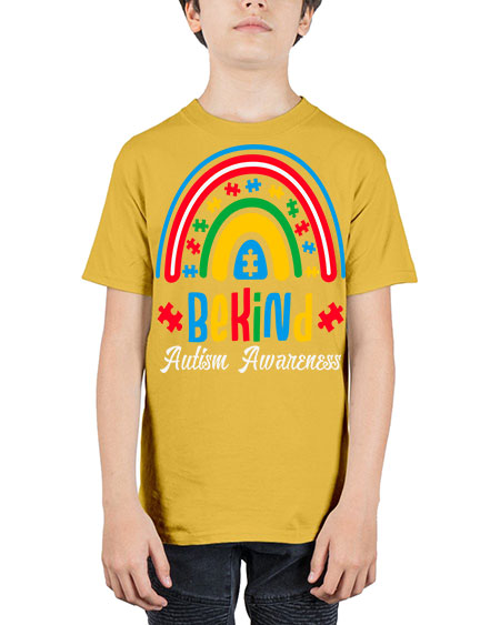 be kind autism awareness rainbow 67# - autism - Youth Tee Unisex