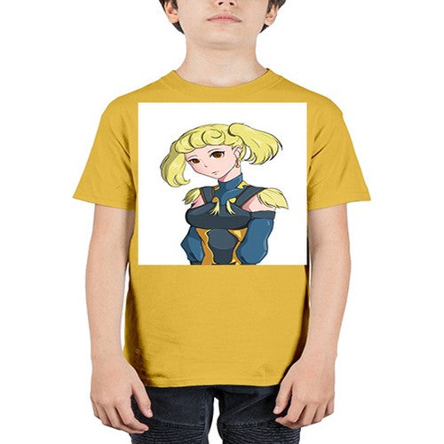 blonde girl wearing royal dress 30# - anime - Youth Tee Unisex