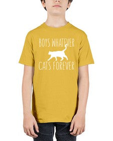 boys whatever cats forever - cats - Youth Tee Unisex