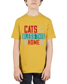 cats bless this home Style 36# - cats - Youth Tee Unisex