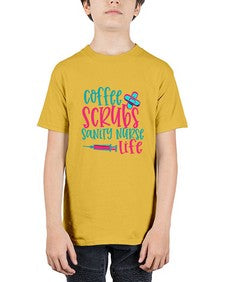 coffee scrubs sanity nurse life Style Style 669# - nurse - Youth Tee Unisex