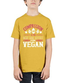 compassion is the best side effect of being vegan 877# - vegan - Youth Tee Unisex