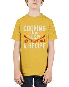cooking is a philosophy its not a recipe 128# - cooking - Youth Tee Unisex