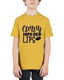 curvy hips red lips 360# - sassy - Youth Tee Unisex