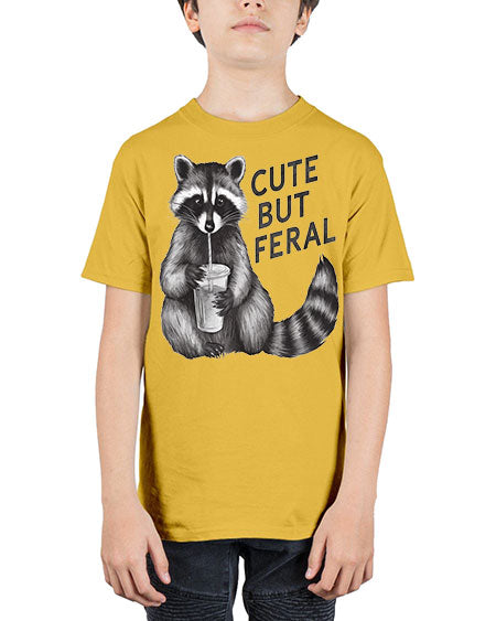 cute but feral 7# - raccoon - Youth Tee Unisex