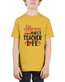 difference maker teacher life Style 120# - teacher - Youth Tee Unisex