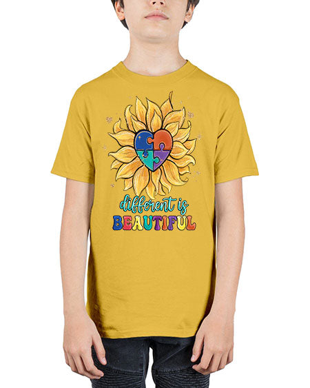 different is beautiful - autism - Youth Tee Unisex