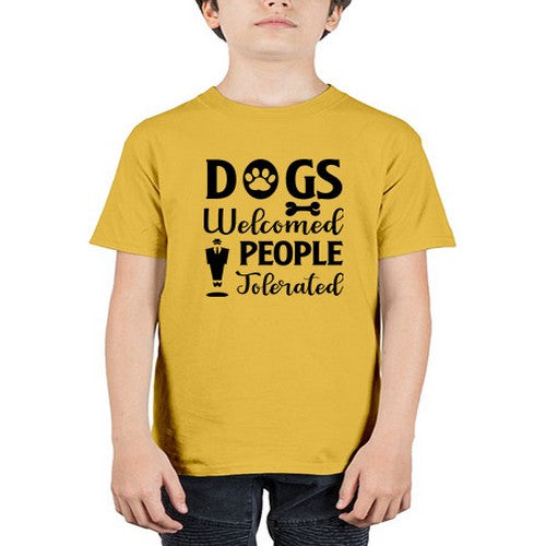 dogs welcome people tolerated 135# - dogs - Youth Tee Unisex