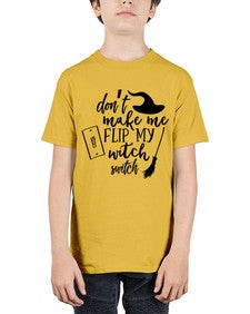 dont make me flip my witch switch 44# - witch - Youth Tee Unisex