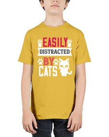 easily distracted by cats Style 47# - cats - Youth Tee Unisex
