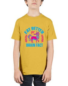 eat better for brain fact 119# - unicorn - Youth Tee Unisex