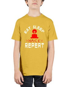 eat sleep hack repeat 48# - computer - Youth Tee Unisex