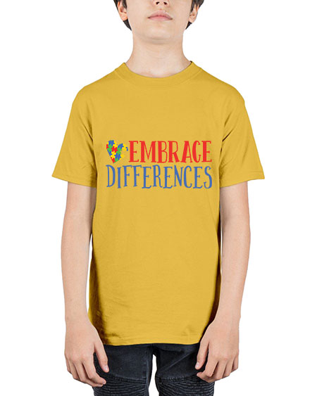 embrace differences Style 13# - autism - Youth Tee Unisex