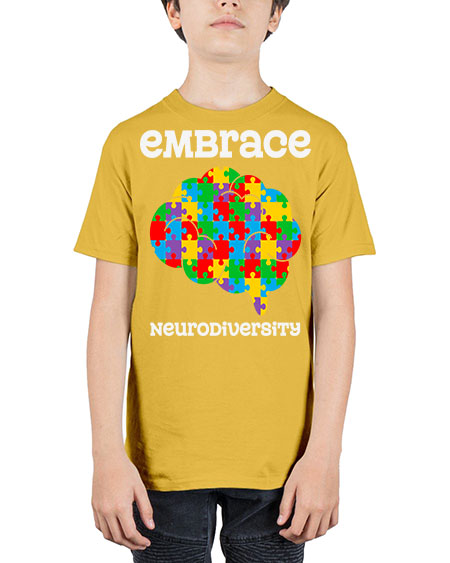 embrace neurodiversity autism awareness 87# - autism - Youth Tee Unisex