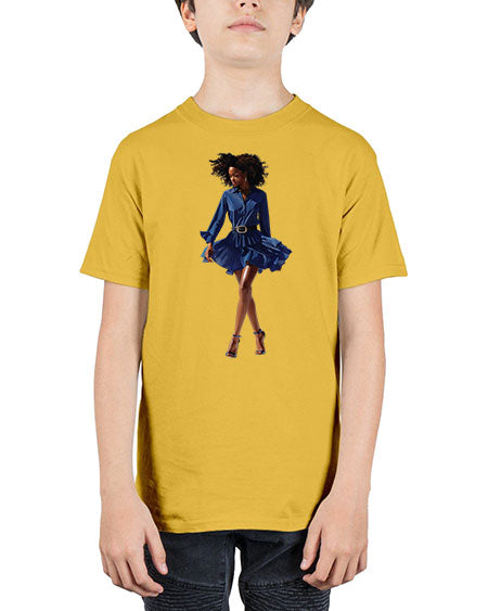 fashion girl in indigo 30# -  fashion - Youth Tee Unisex