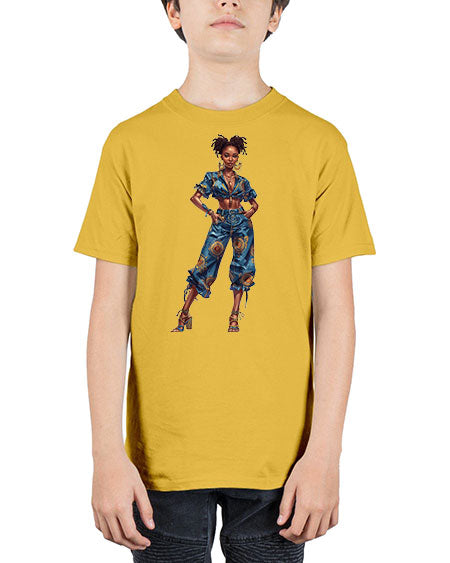 fashion girl in indigo 42# -  fashion - Youth Tee Unisex
